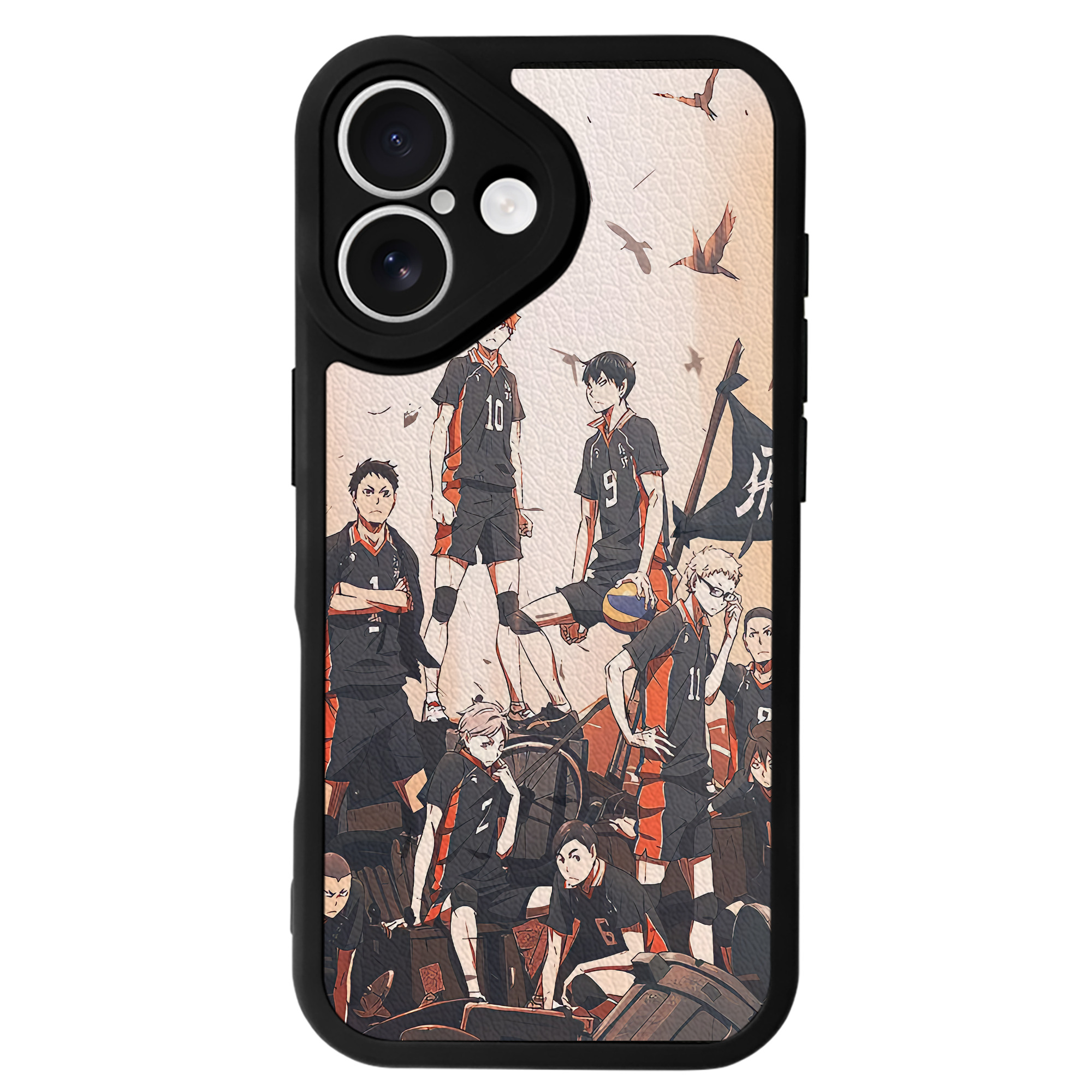 （画像用） ハイキュー!! Haikyu!! 【iPhone 16シリーズ対応】シリコンスマホケース（レザー調） 材質：シリコン